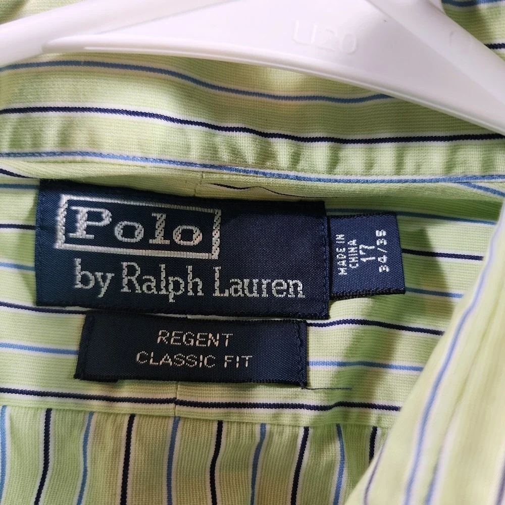 Vintage Polo Ralph Lauren Dress Shirt 17 34/35 Regent Classic Fit‎ Multicolored